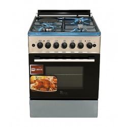 Roch 3G+1E 60x60 Standing Cooker with Electric Oven (Silver)