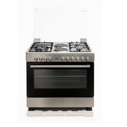 VON Freestanding Cooker – 4 Gas + 2 Electric Burners, Cast Iron Pan Support VCF964271FSX