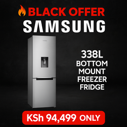 Samsung RB33J3611S9 338L Bottom-Mount Freezer Fridge– Silver Finish