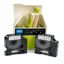 Dymo 12mm Black on White & Black on Clear Labeling Tape