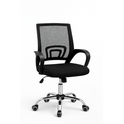 Ergonomic Mesh Office Chair – Swivel, Adjustable Height, Chrome Base