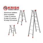 Krish 8-Step Aluminum Ladders 0