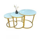 Modern Glass 3Pcs Set Nesting Table DFB-9