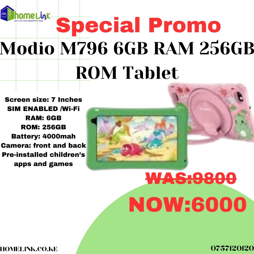 Modio M796 6GB RAM 256GB ROM Tablet at best price in Kenya
